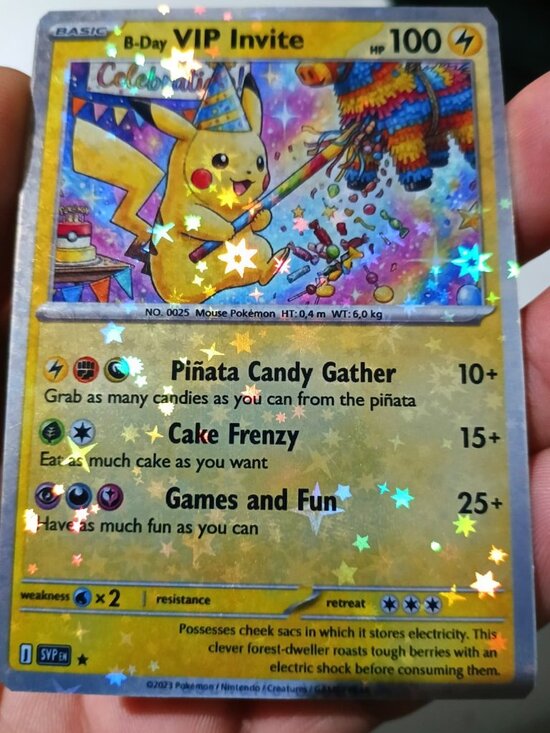 pikachu holographic card 25th anniversary 2021 Pokemon English Birthday Edition Promo #  Yamacardo during your opponents next turn Pokmon Celebrations Pikachu, 25th Anniversary